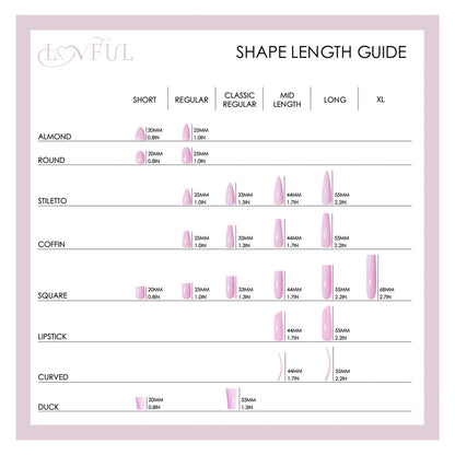 LA FLARE Lovful Nails - ALMOND/REGULAR
