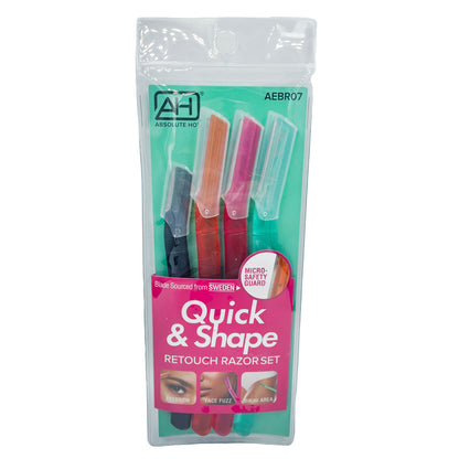 ABSOLUTE HOT Quick & Shape Retouch Razor Set (4 pack)