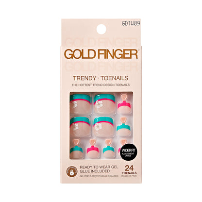 KISS Gold Finger Wider Fit Toenails -  ENTERTAIN