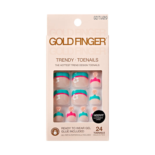 KISS Gold Finger Wider Fit Toenails -  ENTERTAIN
