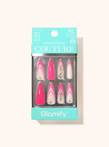 GLAMIFY Couture Press On Nails - Coffin Long