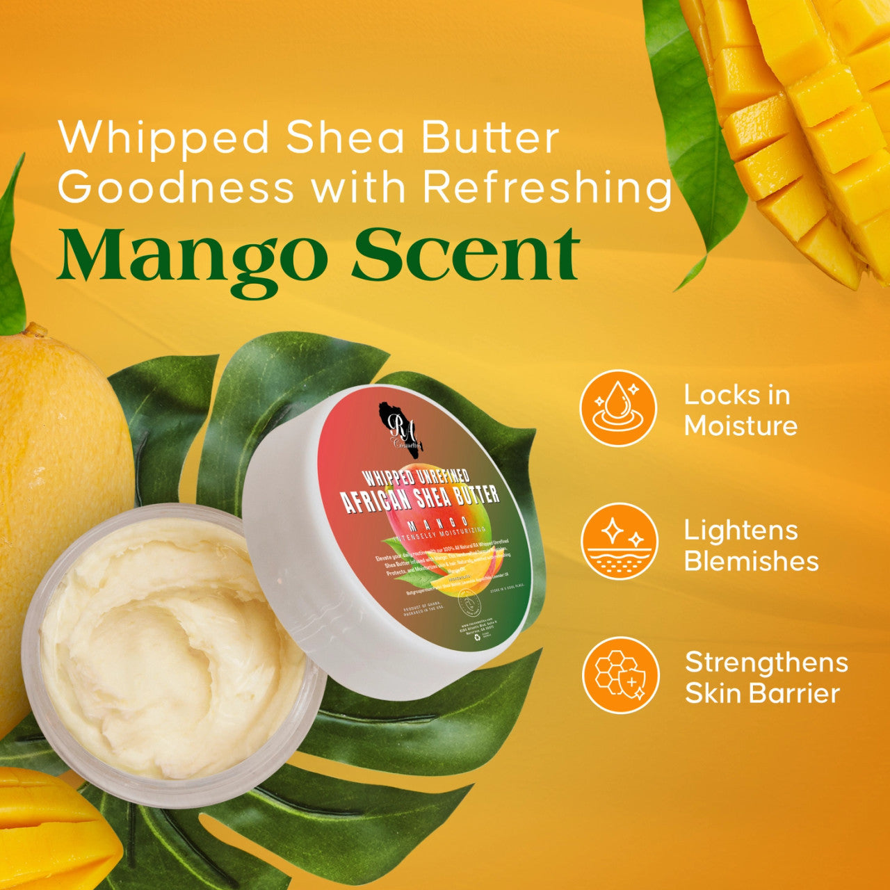 RA Cosmetics 100% Natural Whipped Shea Butter