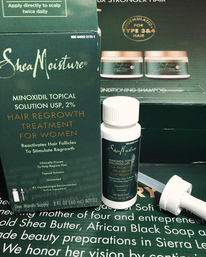 SheaMoisture Minoxidil 2% Hair Treatment Solution (2 oz)