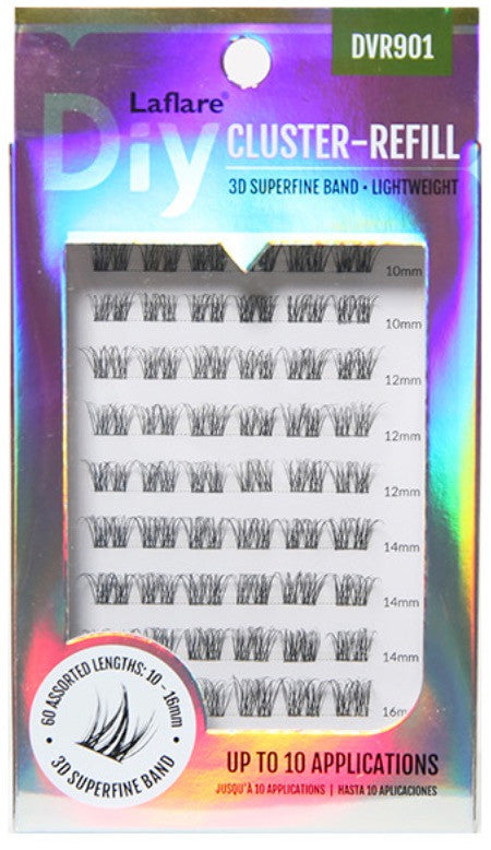 Laflare 3D Superfine Band Lashes Cluster-Refill