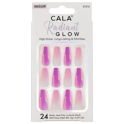 CALA Radiant Glow Fuc/Purple Chrome Medium Coffin