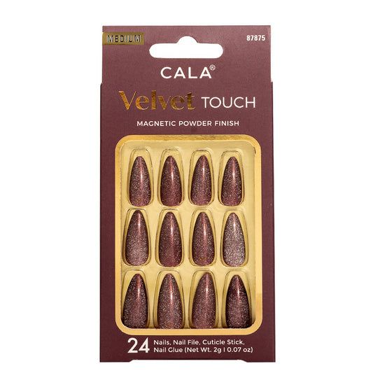 CALA Velvet Touch Coffin Nail - Burgundy Cateye