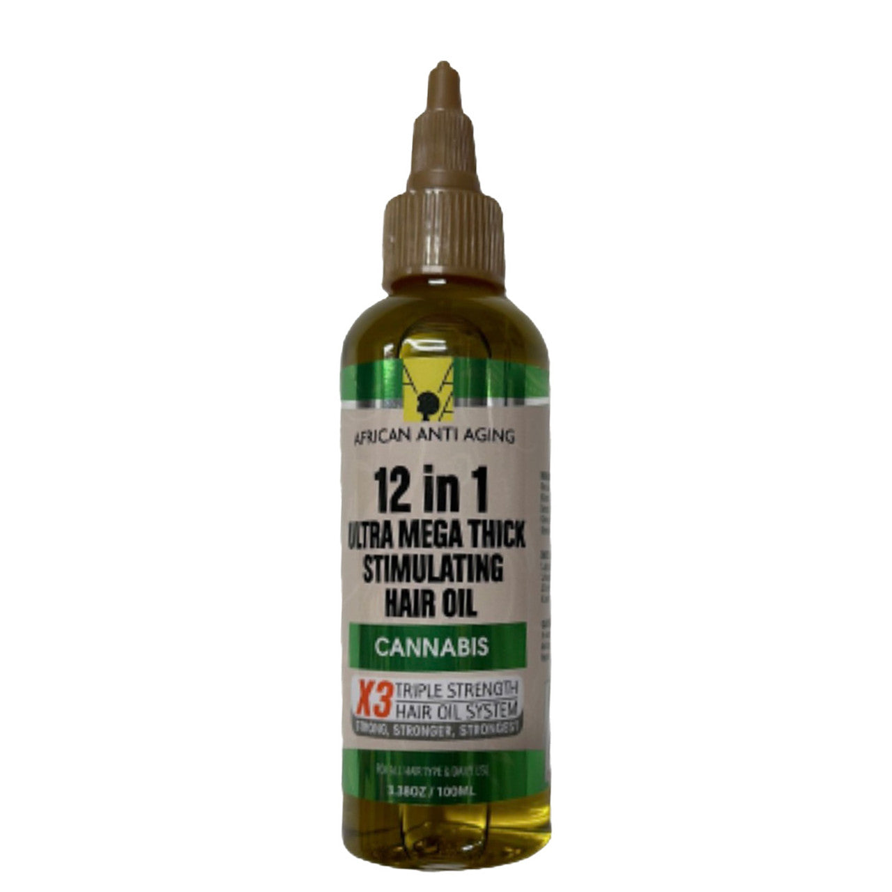 African Anti Aging 12 in 1 Ultra Mega Thick Stimulating Hair Oil (3.38 oz)