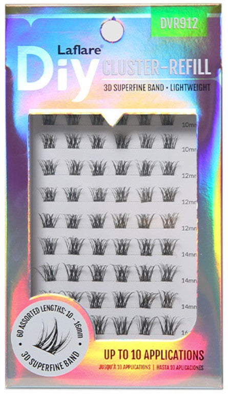 Laflare 3D Superfine Band Lashes Cluster-Refill