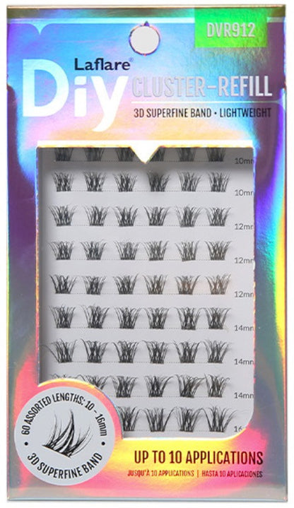 Laflare 3D Superfine Band Lashes Cluster-Refill