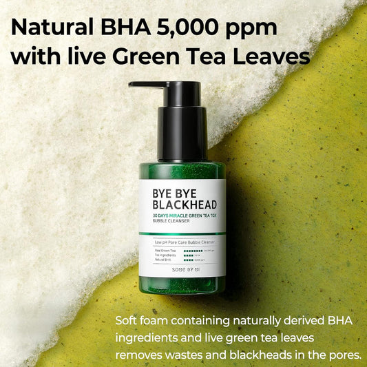 SOME BY MI Bye Bye Blackhead 30 Days Miracle Green Tea Tox Bubble Cleanser (4.23 oz)