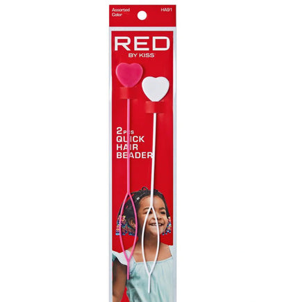 RED Hair Beads (2pcs)