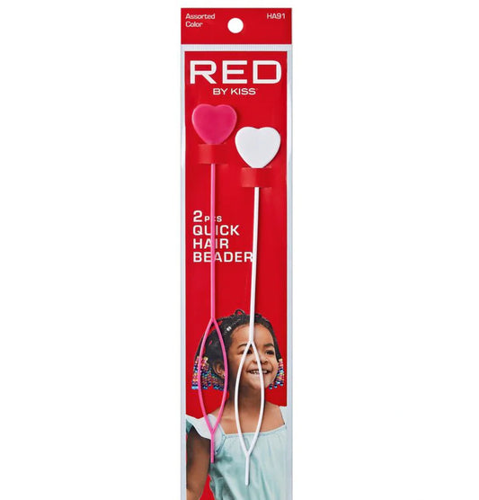 RED Hair Beads (2pcs)