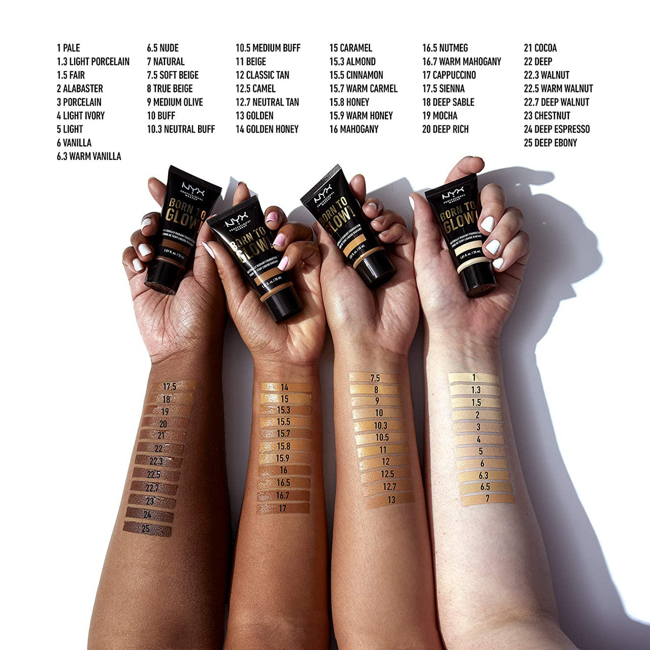 NYX Born To Glow  Naturally Radiant Foundation