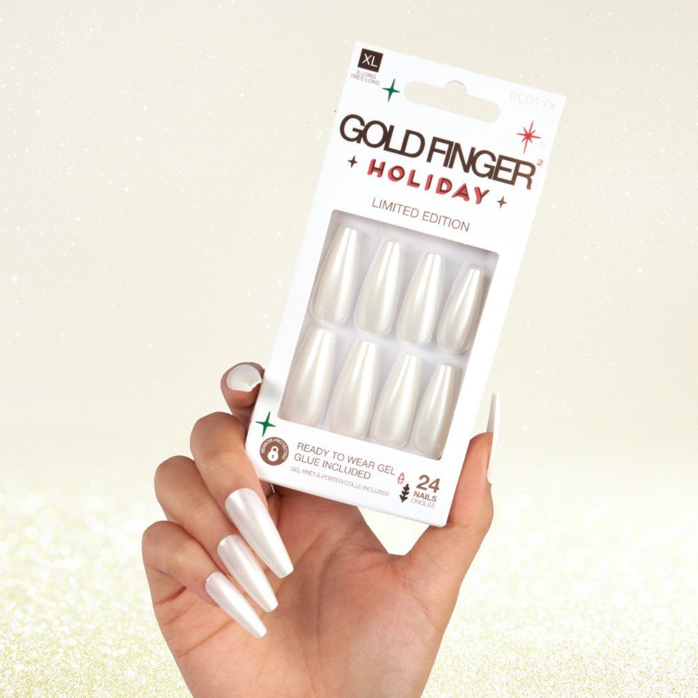 KISS Gold Finger 2023 Holiday Limited Edition Nails - Frosty Is Cold