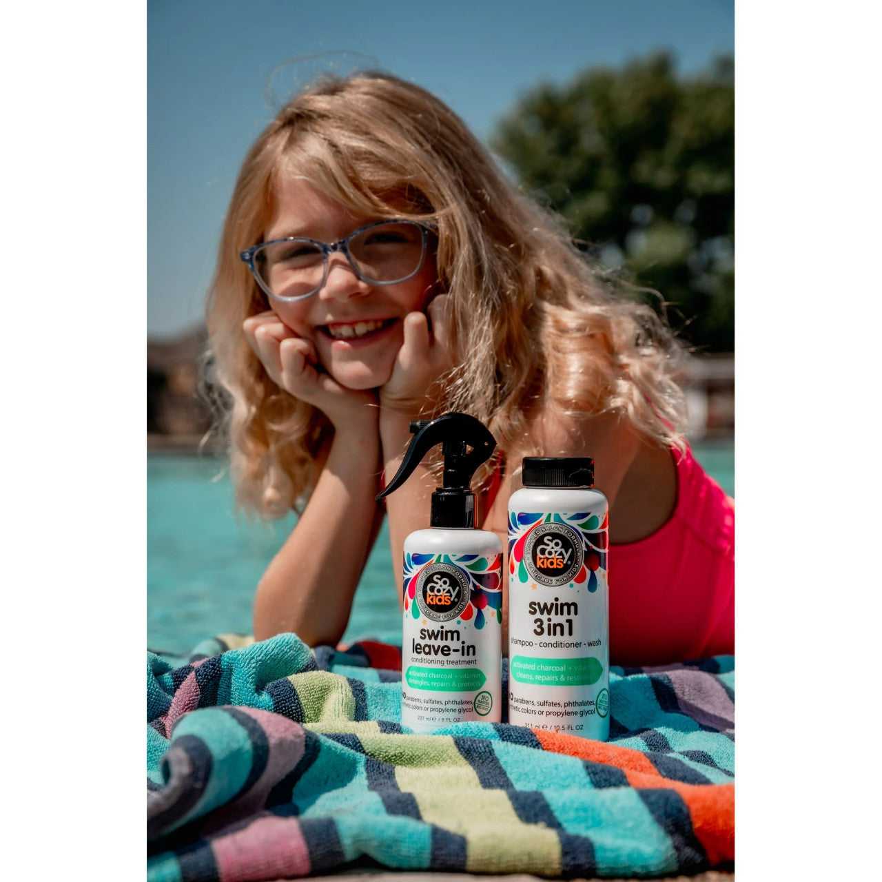 SO COZY Swim 3-in-1 Shampoo Conditioner Body Wash for Kids (10.5oz)