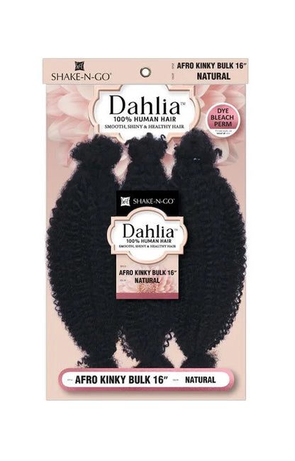 SHAKE N GO 100% Human Hair Bulk Braids DAHLIA - Afro Kinky Bulk 16"