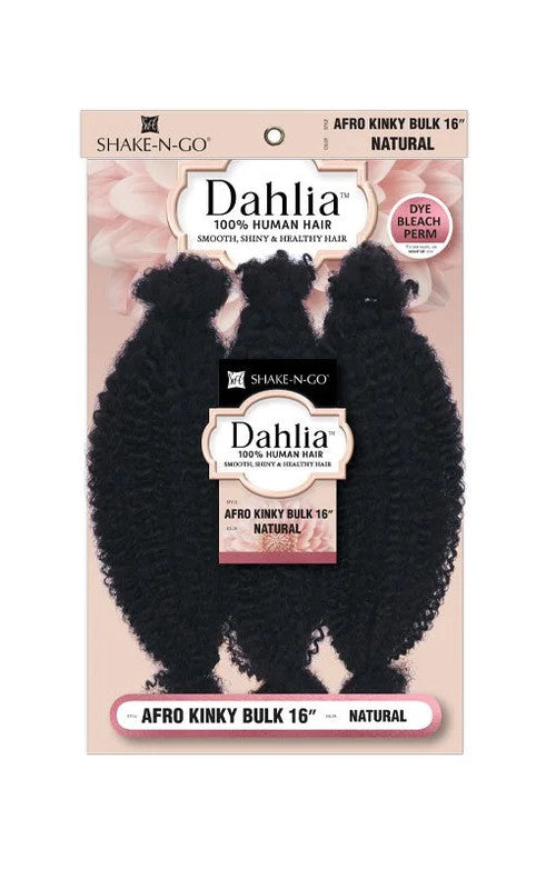 SHAKE N GO 100% Human Hair Bulk Braids DAHLIA - Afro Kinky Bulk 16"