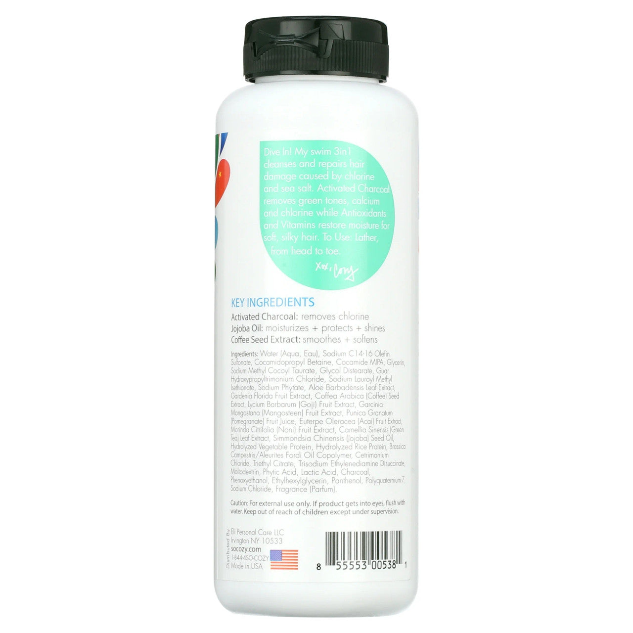 SO COZY Swim 3-in-1 Shampoo Conditioner Body Wash for Kids (10.5oz)