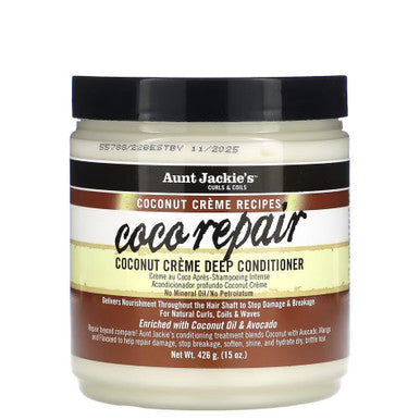 Aunt Jackie's Curls & Coils Coco Repair Deep Conditioner (15 oz)