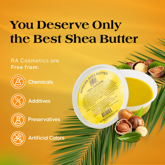 RA Cosmetics 100% Natural African Shea Butter - Yellow