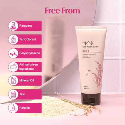 THE FACE SHOP Rice Water Bright Foaming  Cleanser (5oz)