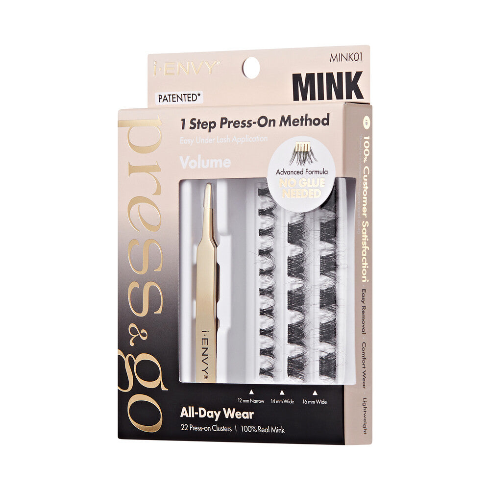 KISS i Envy Press & Go Press-On Pre-Glued Lash Kit (Volume)
