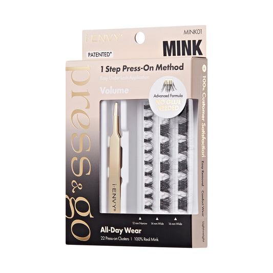 KISS i Envy Press & Go Press-On Pre-Glued Lash Kit (Volume)