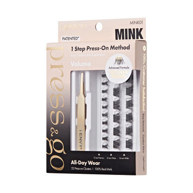 KISS i Envy Press & Go Press-On Pre-Glued Lash Kit (Volume)