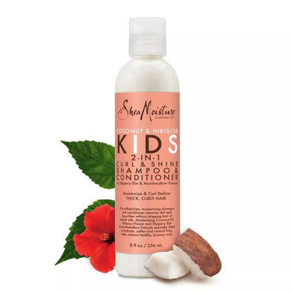SheaMoisture Coconut & Hibiscus Kids' 2-in-1 Shampoo and Conditioner (8 oz)
