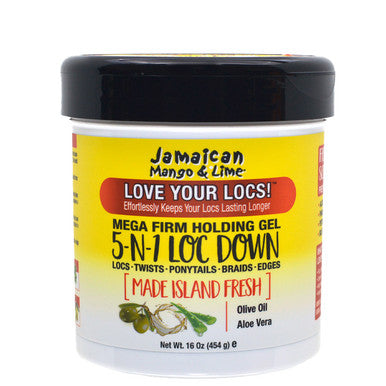Jamaican Mango & Lime Mega Firm Holding Gel 5-n-1 Loc Down (16 oz)