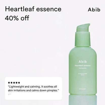 [Abib] Heartleaf Essence Calming Pump (1.69 oz)