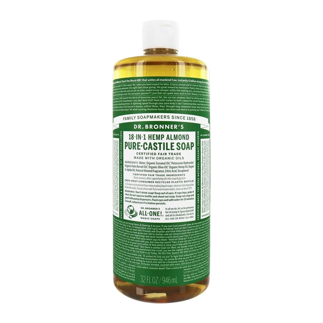 Dr. Bronner's Organic Pure Castile Liquid Soap