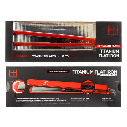 Annie Hot & Hotter Extra Long Plates Titanium Flat Iron 1"