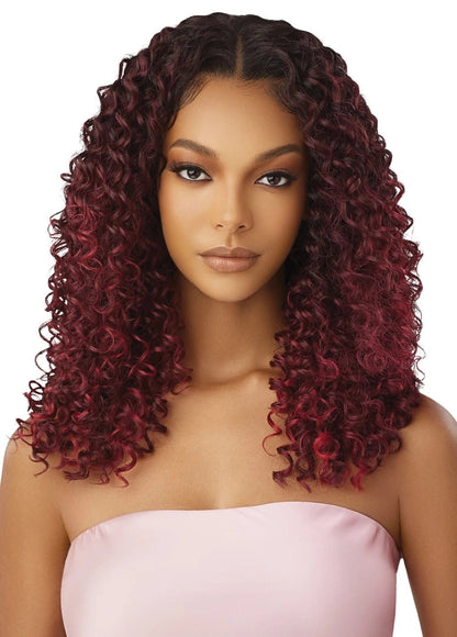 OUTRE Human Hair Blend Airtied Vanish HD+ Lace Front Wig - HHB-Dominican Curly 22"