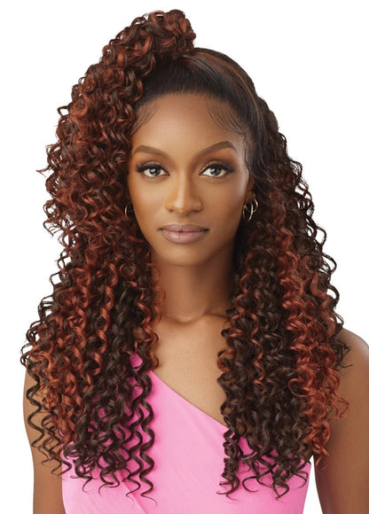 OUTRE Human Hair Blend Airtied Vanish HD+ Lace Front Wig - HHB-Dominican Curly 22"