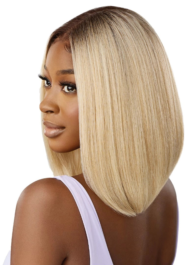 OUTRE Human Hair Blend Airtied Vanish HD+ Lace Front Wig - HHB-Natural Yaki 12"