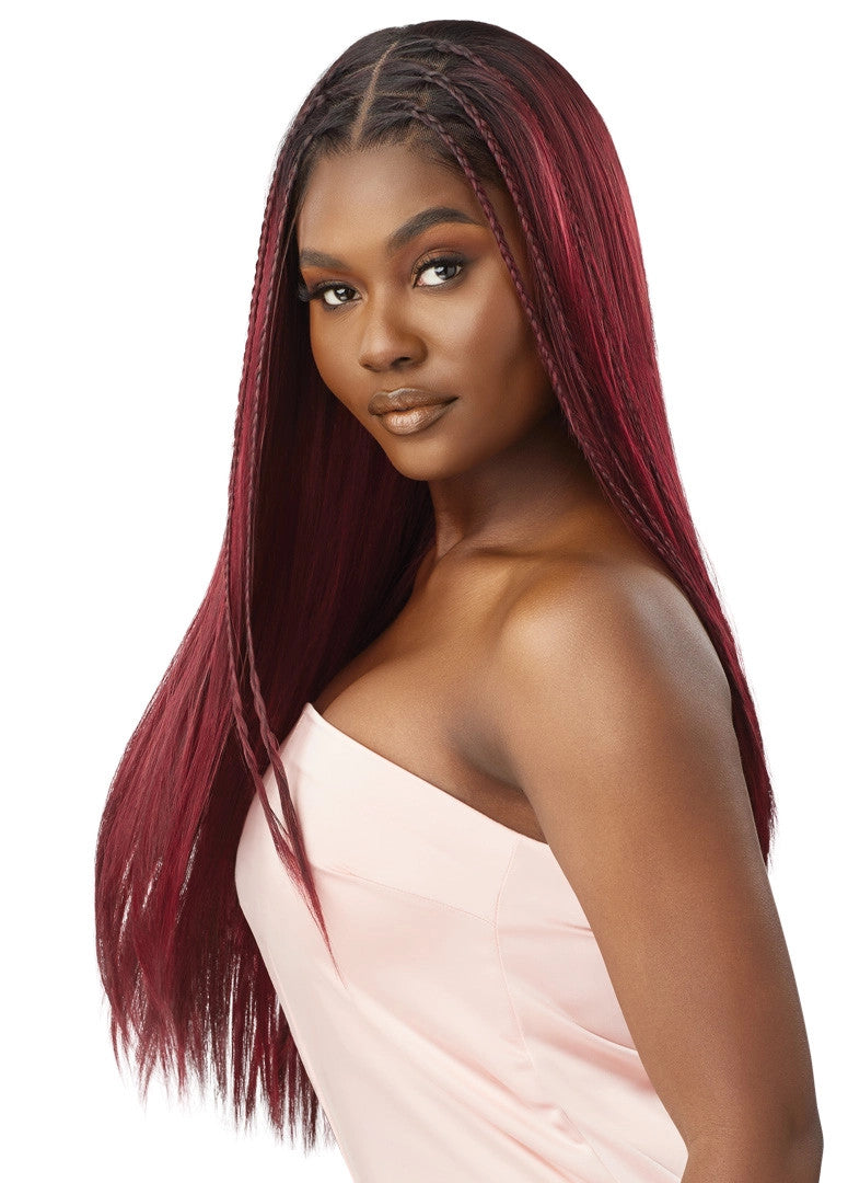 OUTRE Human Hair Blend Airtied Vanish HD+ Lace Front Wig - HHB-Sleek Yaki 28"