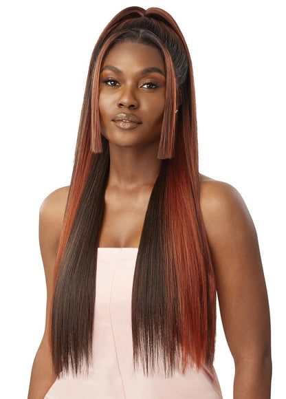 OUTRE Human Hair Blend Airtied Vanish HD+ Lace Front Wig - HHB-Sleek Yaki 28"