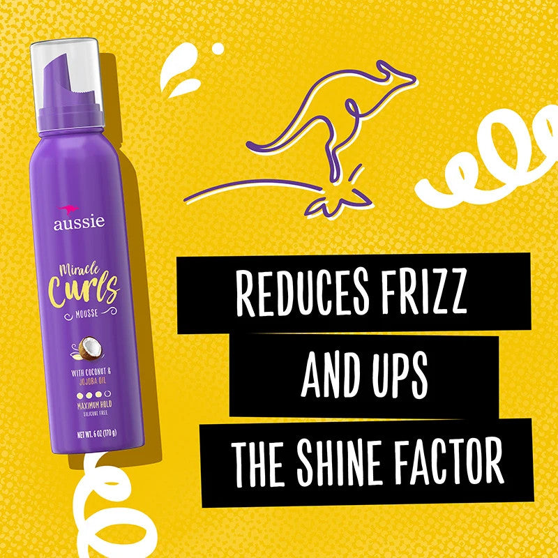 Aussie Miracle Curls Hair Mousse (6 oz)