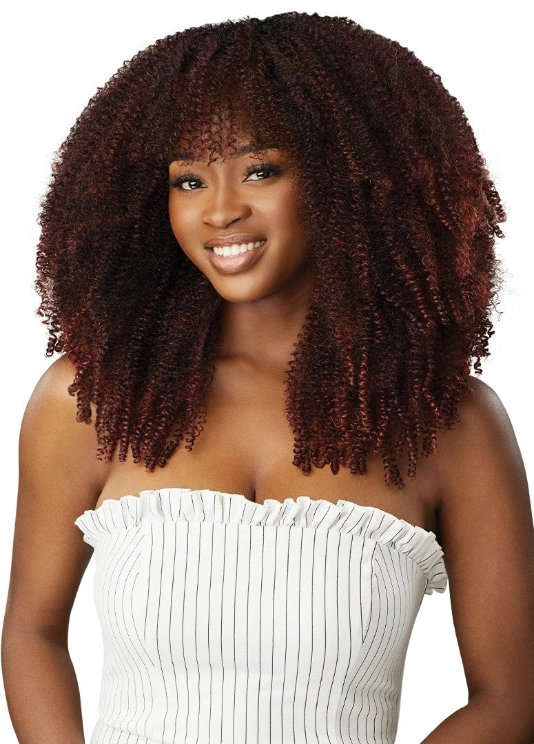 OUTRE Human Hair Premium Blend Big Beautiful Clip-In 9PCS - Springy AFRO 10"
