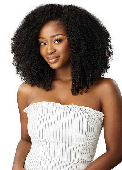 OUTRE Human Hair Premium Blend Big Beautiful Clip-In 9PCS - Springy AFRO 10"
