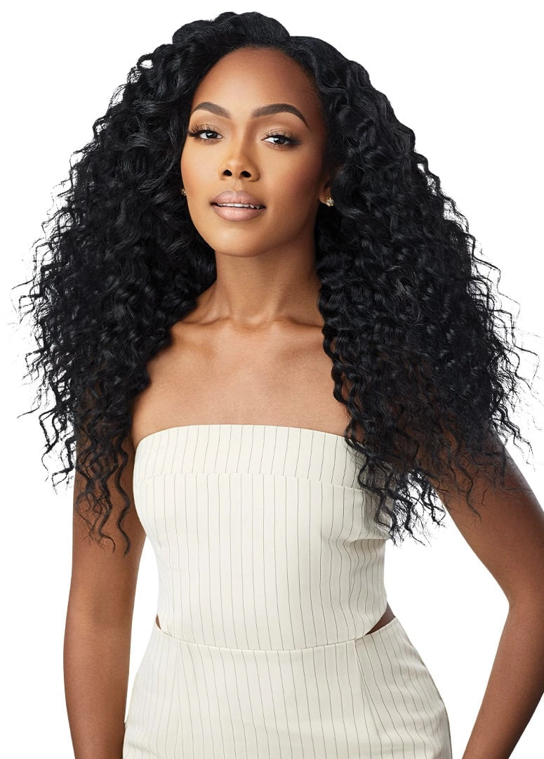 OUTRE Human Hair Premium Blend Big Beautiful Clip-In 9PCS - PERUVIAN WAVE 18"