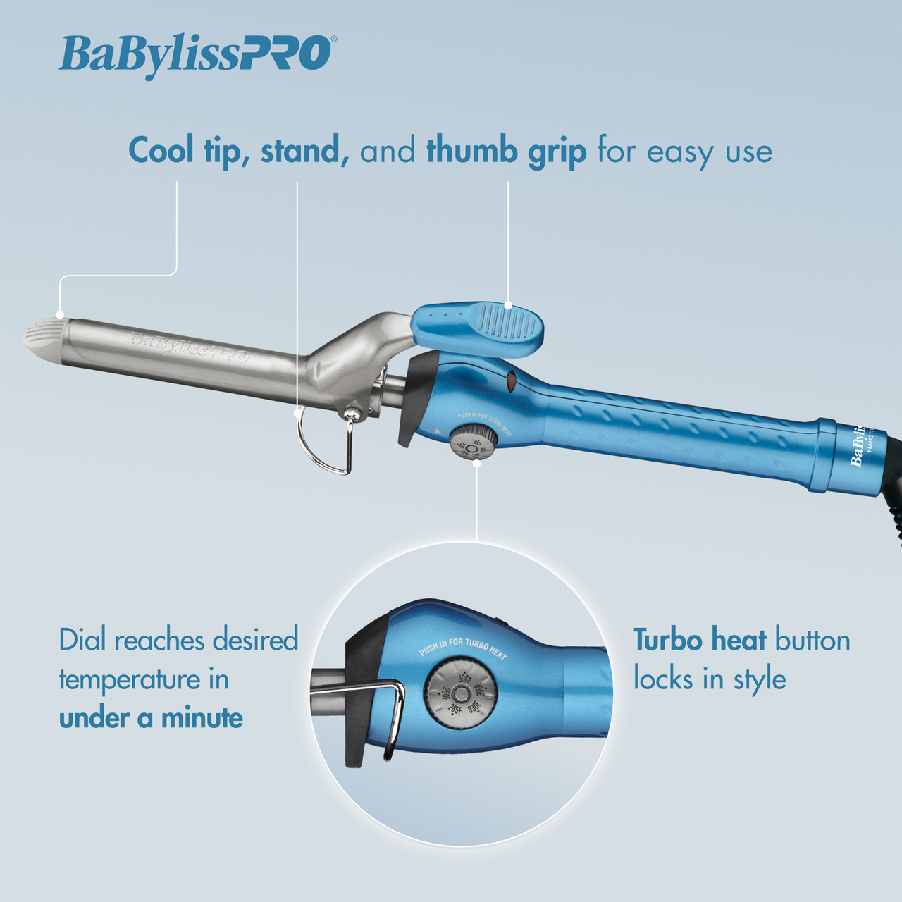 BaBylissPRO Nano Titanium Spring Curling Iron