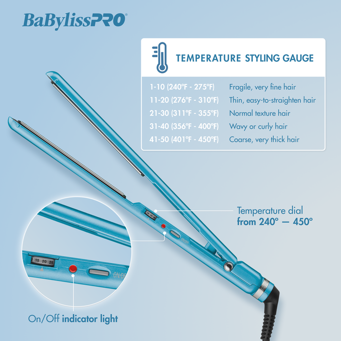 BabylissPRO Nano Titanium Ultra-Thin Flat Iron 1 1/2