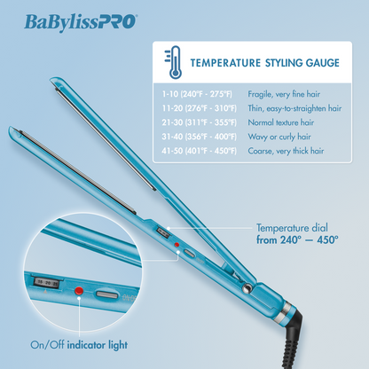 BabylissPRO Nano Titanium Ultra-Thin Flat Iron 1 1/2