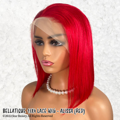 BELLATIQUE 100% Human Hair 13x4 Lace Front Wig - ALISSA (Red)
