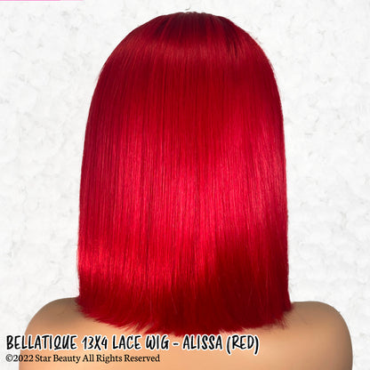 BELLATIQUE 100% Human Hair 13x4 Lace Front Wig - ALISSA (Red)