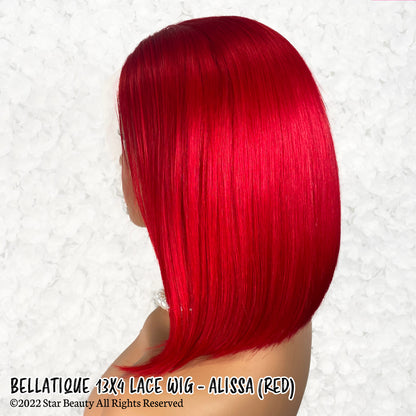 BELLATIQUE 100% Human Hair 13x4 Lace Front Wig - ALISSA (Red)