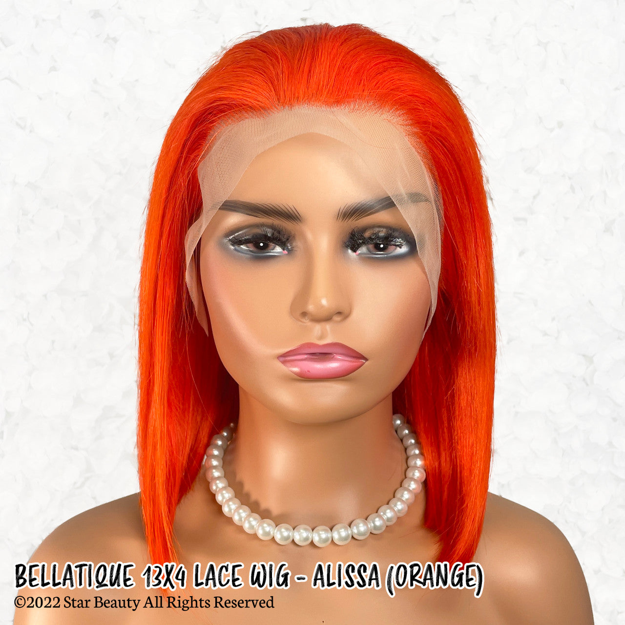 BELLATIQUE 100% Human Hair 13x4 Lace Front Wig - ALISSA (Orange)