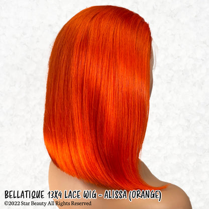 BELLATIQUE 100% Human Hair 13x4 Lace Front Wig - ALISSA (Orange)